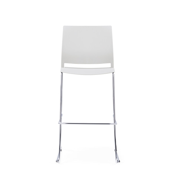 Verse Shell Skid Base Bar Stool
